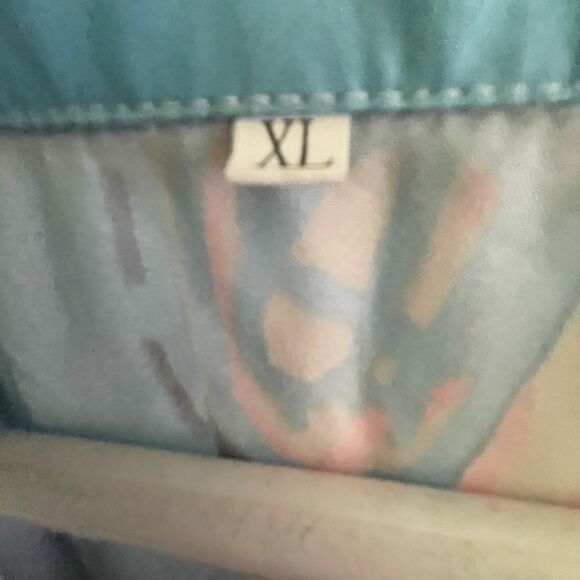 Pop Art Dress Shirt Short sleeve - Blue Black Button Down Casual Dress Shirt XL - Picture 6 of 7